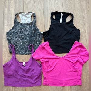 4 Lululemon tops size 12 EUC